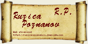 Ružica Poznanov vizit kartica